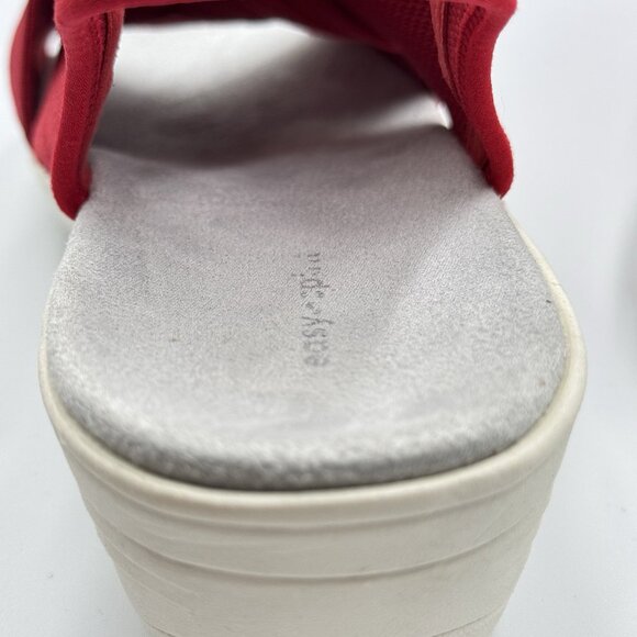 NWT Easy Spirit BLAST 2 Womens Wedge Sandals Red and Grey Size 9.5 - Picture 7 of 11